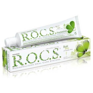 Rocs Erwachsene Doppelminze Zahnpasta, 74 g Zahnpasta Produktbild