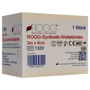ROGG SYNTHETIK Wattebinde 6 cmx3 m Produktbild