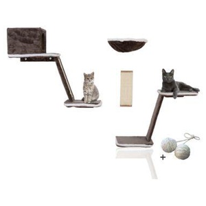 Rohrschneider Katzen Kletterwand 8-teilig mit Gratis-Spielballset Produktbild