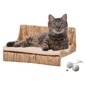 Rohrschneider ® Katzenkletterwand Fenja naturfarben 40 cm, 25 cm, 20 cm Produktbild