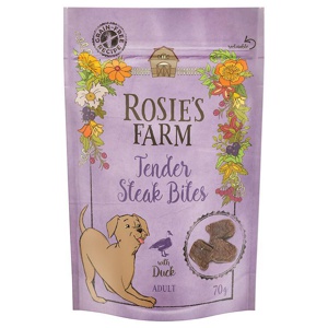 Rosie's Farm Snacks Adult "Tender Steak Bites" Ente Produktbild