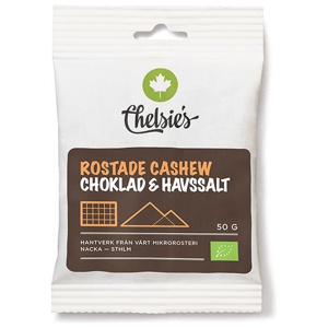 Chelsie's Rostade Cashew Choklad & Havssalt 50 g produkt bild