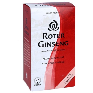 ROTER GINSENG 400 mg 8% von Terra Mundo Kapseln Produktbild
