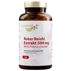 Roter Reishi Extrakt 500 mg 40% Polysacchar.Kapseln, 100 St Kapseln Produktbild