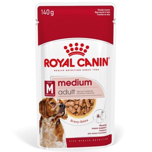 Royal Canin Medium Adult Gravy våtfôr til hund 10x140 g produktbilde