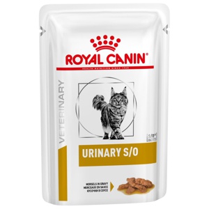 Royal Canin Veterinary Feline Urinary S/O i sås eller mousse 48 x 85 g (bitar i sås) produkt bild
