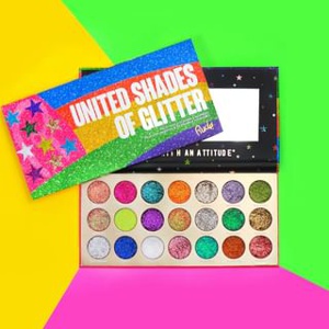 Rude Cosmetics - United Shades of Glitter - 21 Pressed Glitter Eyeshadow Palette 23.1g Produktbild