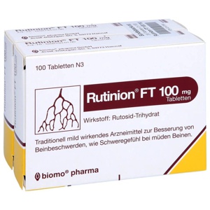 RUTINION FT 100 mg Tabletten Produktbild