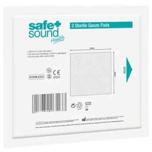 Safe & Sound Sterile Gauze Pads 10cm x 10cm Pack of 3 product image