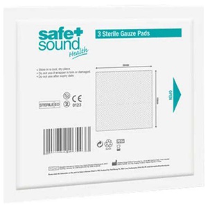 Safe & Sound Sterile Gauze Pads 7.6cm x 7.6cm Pack of 3 product image