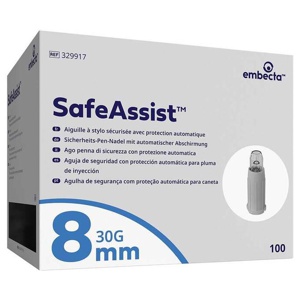 Safeassist Sicherheits-Pen-Nadel 8 mm, 100 St Kanüle Produktbild