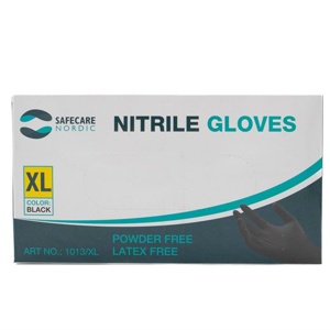 Safecare Nordic Nitril Handske Sort Str. XL 100 stk produktbillede
