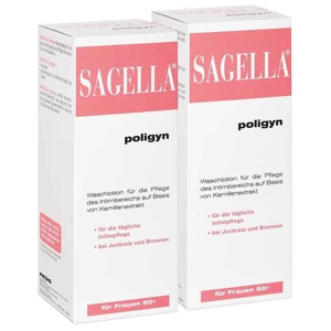 Sagella poligyn Intimwaschlotion für Frauen 50 +, 2x500 ml Lotion Produktbild