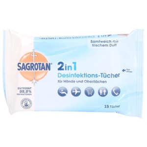 SAGROTAN 2in1 Desinfektions-Tücher Produktbild