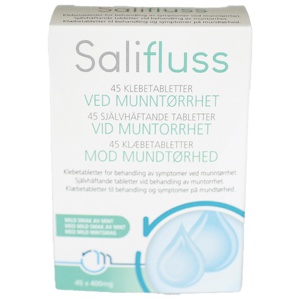 Salifluss Klebetabletter ved munntørrhet, Mintsmak, 45 stk. produktbilde