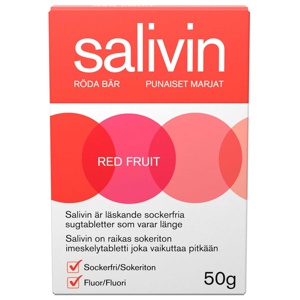 Salivin Sugtabletter Vid Muntorrhet Röda Bär 50 g produkt bild