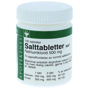 Salttabletter NAF Tab 500 mg produktbilde