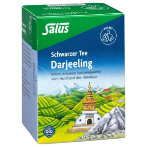 DARJEELING schwarzer Tee Bio Salus Filterbeutel Produktbild