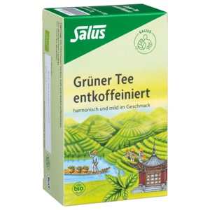 GRÜNER TEE entkoffeiniert Bio Salus Filterbeutel Produktbild