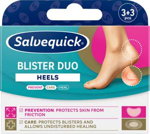 Salvequick Blister Duo Prev and Care Heel 6 st produkt bild