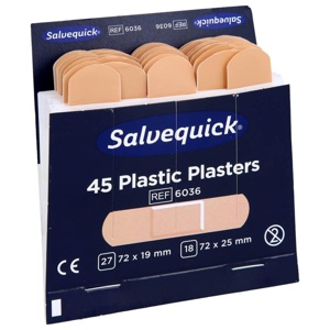 SALVEQUICK Pflasterstrips wasserfest Refill 6036 45 St Pflaster Produktbild