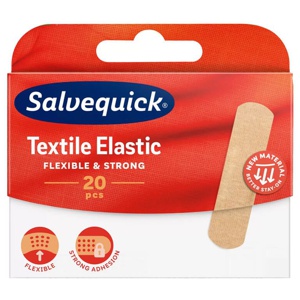 Salvequick Textile Elastic Plaster - 20 stk. produktbillede