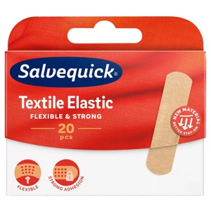 Salvequick Textile Elastic Band Aid 20 stk. Produktbild