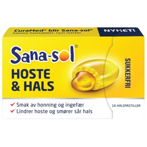 Sana-sol Hoste & Hals, 16 pastiller produktbilde