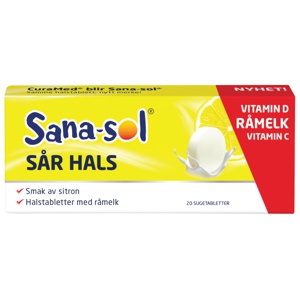 Sana-sol sår hals sugetabletter 20 stk produktbilde
