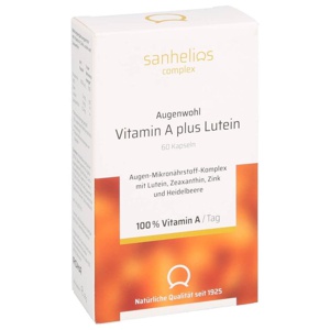 SANHELIOS Augenwohl Vitamin A plus Lutein Kapseln Produktbild