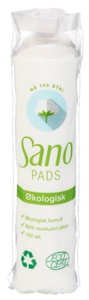 Sano økologiske bomullspads 100 stk produktbilde