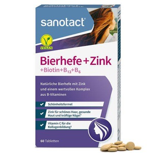 SANOTACT Bierhefe+Zink Tabletten Produktbild