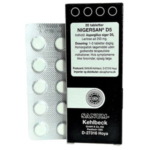 Sanum Nigersan Tabletter D5   20 tabletter produktbillede
