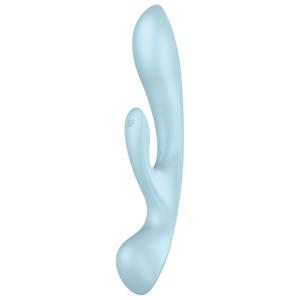 Satisfyer Triple Oh Light blue rabbitvibrator produkt bild