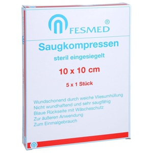 Saugkompresse steril Fesmed 10x10 cm 5x1 Stück Produktbild