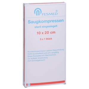Saugkompresse steril Fesmed 10x20 cm 5x1 Stück Produktbild