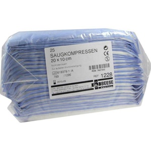 Saugkompressen unsteril 10x2, 25 St Kompressen Produktbild