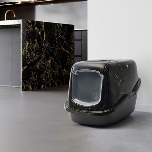 Savic Kattlåda Nestor Marble Svart/Guld 56 x 39 x 38,5 cm produkt bild