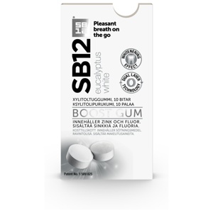 SB12 Boost Eucalyptus White tyggegummi 10 stk produktbilde