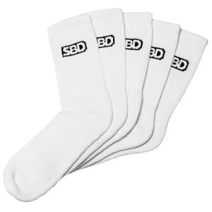 SBD Classic Crew Socks 5-Pack White produkt bild