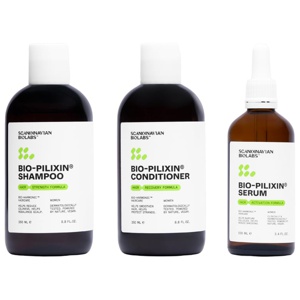 Scandinavian Biolabs Hair Routine Women Shampoo, Conditioner, Serum 600 ml produkt bild