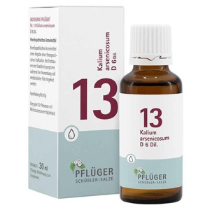Schüßler-Salz Nr. 13 Kalium arsenicosum D6 30 ml Tropfen Produktbild