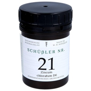 SCHÜSSLER NR.21 Zincum chloratum D 6 Tabletten Produktbild