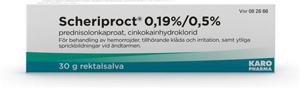 Scheriproct, rektalsalva 0,19 %/0,5 %, 30 g produkt bild
