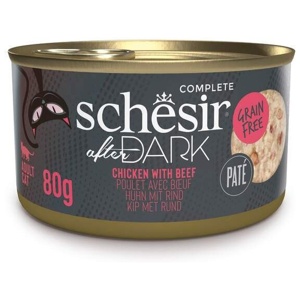 Schesir Cat Adult After Dark Paté Chicken & Beef 80 g produkt bild