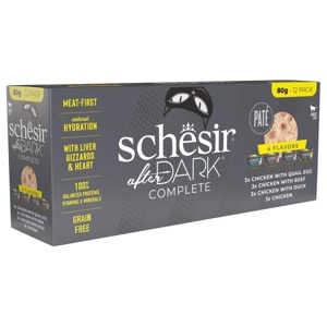 Schesir Cat Adult After Dark Paté Multipack 12 x 80 g produkt bild