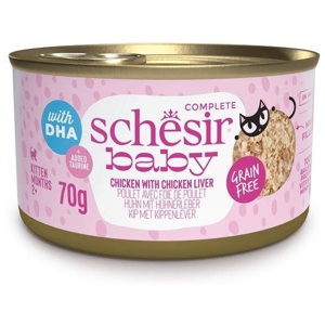 Schesir Kitten Baby Chicken & Liver 70 g produkt bild