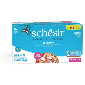 Ekonomipack: Schesir Complete Nutrition filé i buljong 24 x 50 g - Tonfisk produkt bild