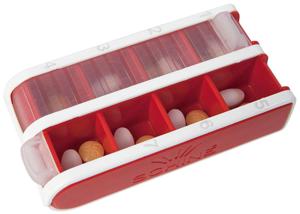 Schine Pill Box Pillerförvaring, röd S, 1 st produkt bild