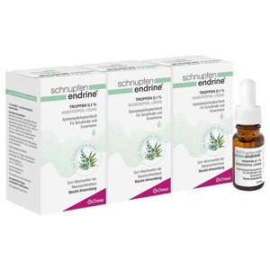 Schnupfen Endrine Tropfen 0,1%, 3x10 ml Nasentropfen Produktbild